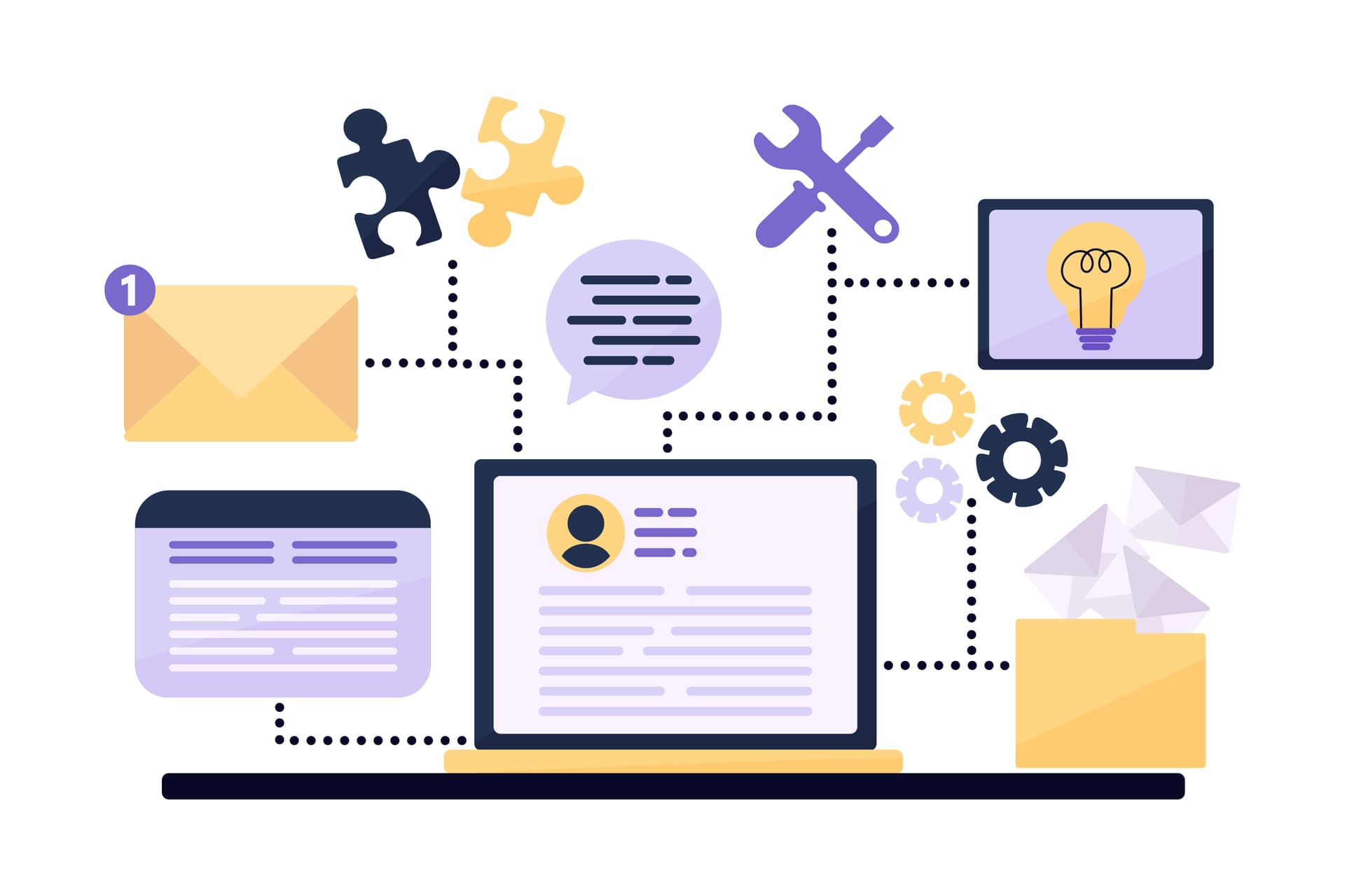 Illustration of a CI/CD workflow